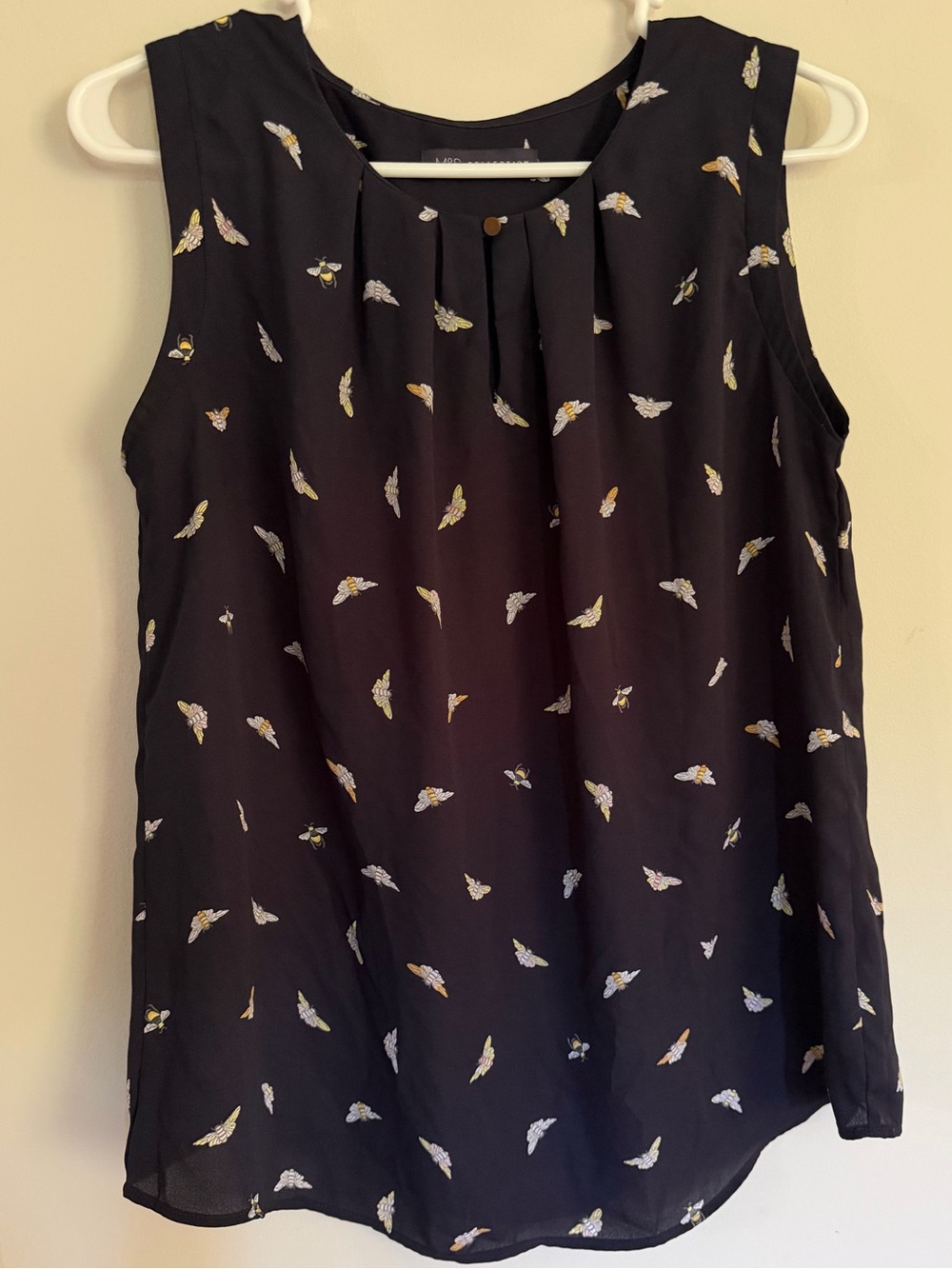 Marks & Spencer M&S Sleeveless Bee Print Blouse M Medium